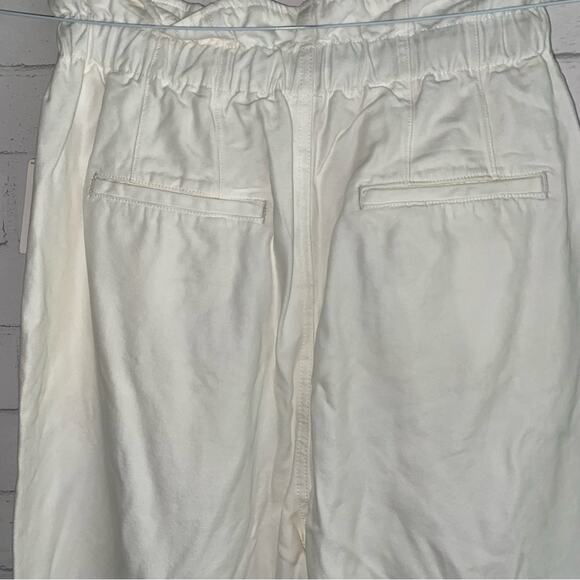 NEW Free People $98 Margate Ivory Paper Bag Waist Pant Trouser NWT Small - Picture 10 of 16